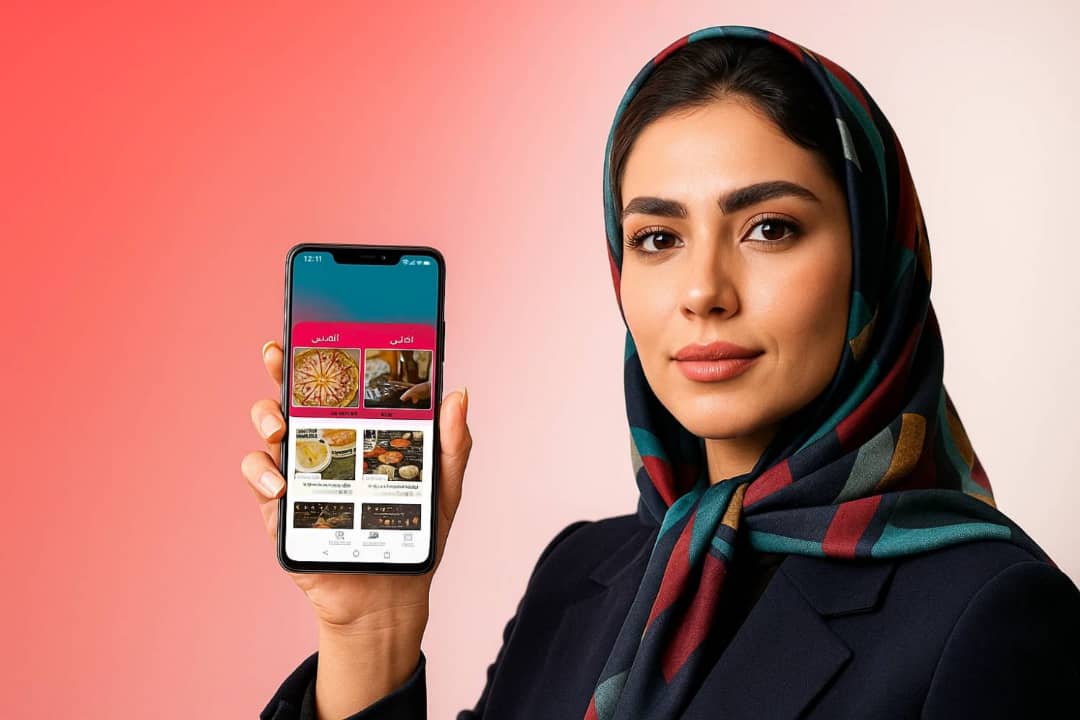 ایده کسب‌وکار زنانه، زن ایرانی مدیر و مصمم مشغول برنامه‌ریزی کسب‌وکار خانگی